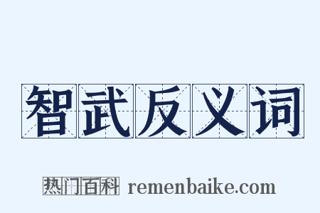 智武反义词是什么意思的图片